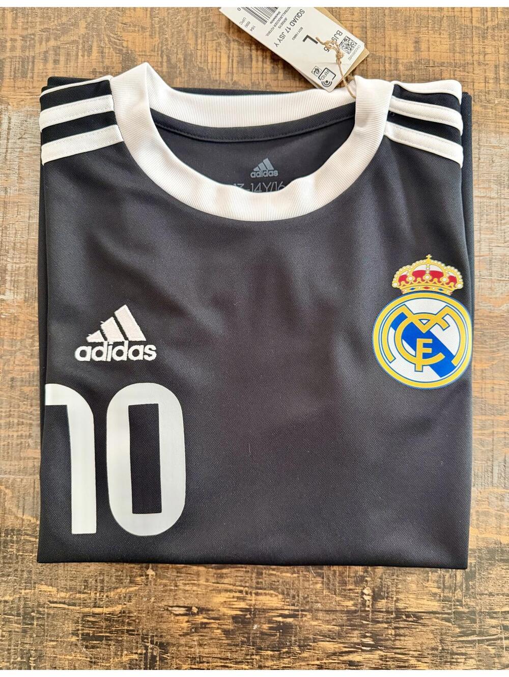 Mbappe #10 Adidas Real Madrid Black Jersey for Youth/Boys L (13/14 years)
